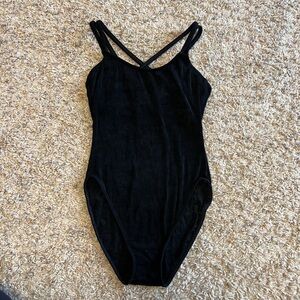 Black Capezio ballet leotard crisscross back size medium